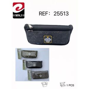MNJ Pencil Case Black Design 25513 Zippered Storage Bag for School Office Use - Product Image 3
