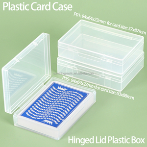 Caja de Cartas de Plástico PP Transparente SUNSHING, con Bisagras, para un Solo Mazo, Contenedor de Almacenamiento de Cartas de Póker, Portátil, para Cartas de Tarot - Product Image 1