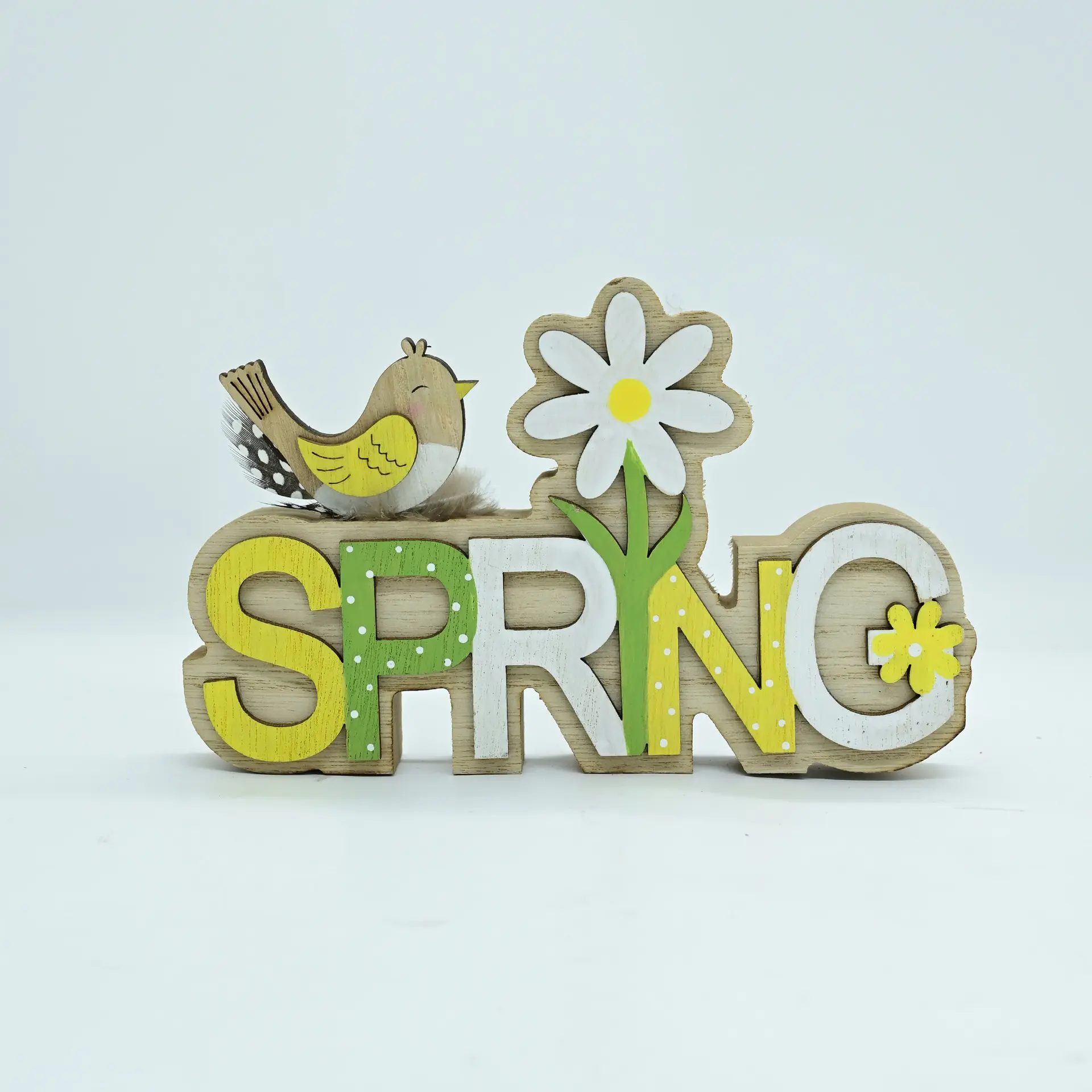 Most Selling Product Easter Decoration Outdoor Wooden Spring Easter Sign Colorful Easter Table Ornaments indoor