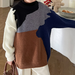 Mode hiver OEM ODM bébé garçon pull tricoté enfants vêtements simples pull enfant filles pull en tricot - Product Image 6