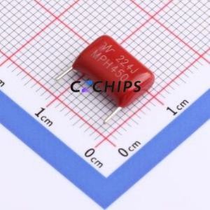 ตัวเก็บประจุฟิล์มโพลีโพรพิลีน (CBB) รุ่น MPH224J2L4AS4035A1 แบบ Through hole (THT), ระยะขา P=10 มม. ความจุ 220nF ความคลาดเคลื่อน 5% แรงดัน 450V - Product Image 1