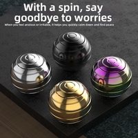 Fidget Spinner Multifonctionnel Rotatif de Bureau, Jouet Anti-Stress Métallique Lumineux Coloré, Gadget de Décompression Portable