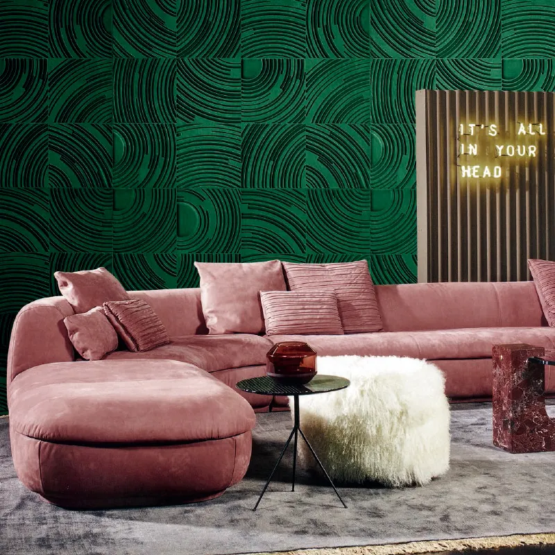 Factory Direct Sale New Design 120cm Width 3d Wall Covering Fabric Luxury Velvet Wallpaper With 6mm F/r Foam