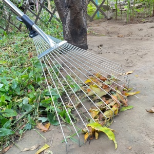 Râteau de jardin industriel RK9-302 à 9 dents pour enfants, outil de poussée pour le nettoyage des feuilles et du jardin - Product Image 6
