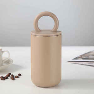 Modern Double-walled Vacuum Straight Cup Handheld Coffee Mug Leak-Proof Lid Eco-Friendly Stainless Steel <b>Large</b> Capacity for - Product Image 4