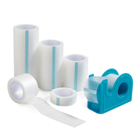 Ruban adhésif médical non tissé, 6 rouleaux de 2 pouces x 10 yards avec coupe-ruban intégré