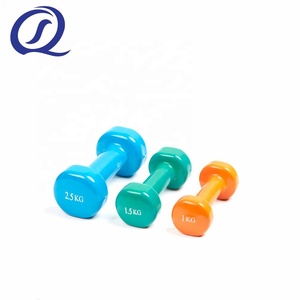 <span class=keywords><strong>Maison</strong></span> D'entraînement de Gymnastique Coloré Hexagonal Enduit De Vinyle Haltère En Fonte - Product Image 1