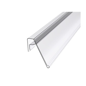 ร้านขายของชํา PVC Grips ในราคาแถบข้อมูลผู้ถือป้ายตั๋วสําหรับชั้นวางกระจกและลวด - Product Image 1