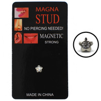 Bijou magnétique sans perçage en strass, aimant puissant, cristal, pour oreille, nez, lèvre, corps