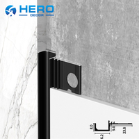 Profilé mural en métal en aluminium série 6000 pour plafond suspendu, design moderne, finition Shadowline, pour plafonds hauts