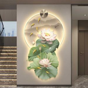 Lámpara LED con Diseño de Flor de Loto, Impresión UV en Acrílico, Corte de Bordes, Pintura Artística de Animales, Decoración de Pared para el Hogar, Directo de Fábrica - Product Image 2