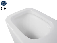 Vente en gros, filigrane, certificat CE, articles sanitaires modernes, forme carrée, 180mm, p-trap, lavage sans bords, toilettes murales suspendues