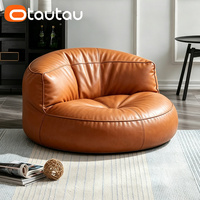 Housse de pouf en similicuir OTAUTAU sans rembourrage pour adultes et enfants, canapé de sol, pouf ottoman, tabouret, chaise SF013