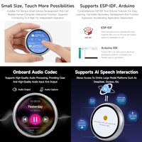 AIsmartLink Factory Supply Waveshare ESP32 S3 Development Board 1.75-inch Electronic Badge AMOLED Touch Screen
