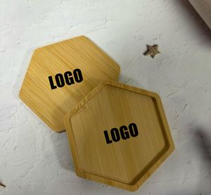 Bandejas de exhibición de bambú multiforma Xinrunjin LOGOTIPO personalizado para joyería, escaparate de productos al por menor, duradero y ecológico - Product Image 2