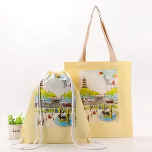 2024 टोट बैग कस्टम प्रिंट मल्टी कलर कॉटन जैसी सामग्री वाला शॉपिंग बैग