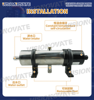 1000W 220v Chemise D'eau Générateur Chauffe-FS-001 liquide de Refroidissement 1KW Chauffe-Eau Pour Moteur