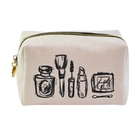 Sac de maquillage en toile de coton écologique, sac de maquillage uni recyclé, grands sacs à cosmétiques, organisateur pour voyage, vente en gros