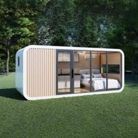 Cabane Apple préfabriquée de luxe moderne pour l'extérieur, mini-maison modulaire en conteneur, bureau pour complexe hôtelier