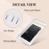 Extensions de cils haut de gamme faites à la main BSF 5D ultra-douces sans boucles, qualité salon, 7-18mm, fabriquées en Chine, emballage personnalisé avec logo
