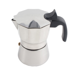 Cafetière Moka en acier inoxydable, style italien, 1 pièce, forme polygonale, pour cuisinière - Product Image 3