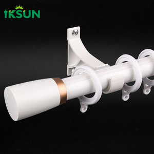 Iksun, 5 metros, blanco, montaje fácil, oscurecimiento, cortina de lujo, cortinas decorativas, varillas para ventanas - Product Image 1