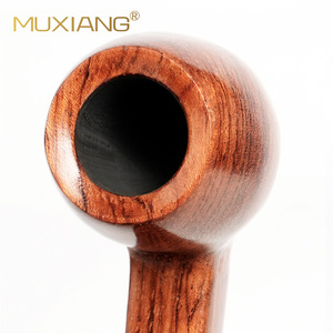 Muxiang Wooden Tobacco Pipe Straight Type Solid Wood Resin Mouthpiece Smoking Pipe - Product Image 2