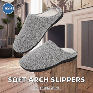 Pantofole <span class=keywords><strong>Ortopediche</strong></span> ERGOfoot da <span class=keywords><strong>Donna</strong></span>, Morbide, per Fascite Plantare, con Supporto Arco Plantare, in Pile Sherpa, Soletta Rimovibile in Lana, Punta in Gomma - Product Image 2