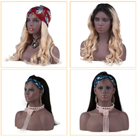 Tête de Mannequin en PVC Réaliste pour Maquillage, Peau Bronzée, Femme Africaine, avec Épaules et Support – Prix de Gros