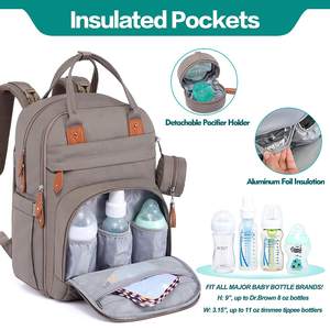 Bolsa de pañales de gran capacidad para mujer, muestra gratuita, bolsas de pañales multiusos para niños y niñas - Product Image 5