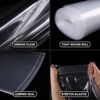 Sacs plats à soufflets latéraux en LDPE transparent de qualité alimentaire, taille personnalisée, thermoscellables, pour l'emballage de fruits, riz, céréales, produits d'épicerie, gâteaux, usage en supermarché