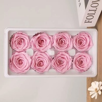 Lovebay Usine Direct Préservé Rose Tête 4-5cm Longue Durée Immortel Stabilisé Têtes De Fleurs Pour Toujours Rose Éternelle Fleur Tête