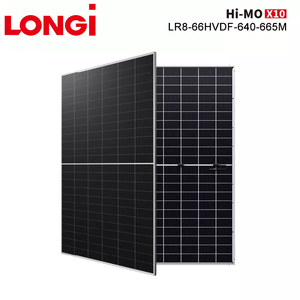 Panneau solaire monocristallin bifacial à double verre <span class=keywords><strong>Longi</strong></span> 650W Hi-MOX10 LR8-66HVDF 640-665M anti-poussière - Product Image 1