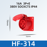 Prise industrielle HFE 4 broches 16 ampères 220V, connecteur de prise industrielle à montage en surface 16A