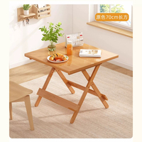 Table pliante, table à manger domestique, portable pour l'extérieur, pour chambre à louer, table à manger simple, petite table carrée, pour la rue