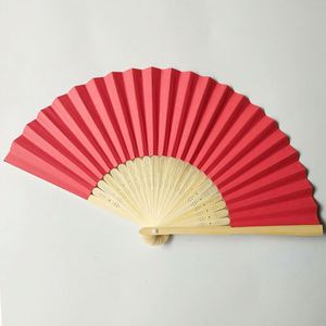 Abanicos Plegables de Papel Estilo Japonés, Color Blanco Crema, Técnicas Pintadas, Bambú Portátil para Decoraciones de Bodas de Verano - Product Image 4