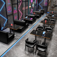Canapé de style minimaliste moderne pour bar, salon, KTV, café et salon de thé, table et chaises de salle à manger, canapé de club d'affaires