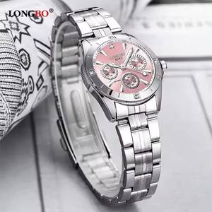 Relojes <span class=keywords><strong>LONGBO</strong></span> 8342 para Mujer, Relojes de Regalo Resistentes al Agua con Movimiento de Cuarzo Japonés, Relojes de Acero Inoxidable con Cristal para Mujer, 3 Esferas Pequeñas, 29 mm de Diámetro - Product Image 6