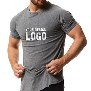 Camiseta Deportiva de Manga Corta Raglán 100% Algodón con Logotipo Personalizado para Hombre, Ajuste Delgado Informal, para Fisicoculturismo, Musculación y Fitness - Product Image 5