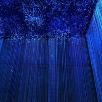 Rideau d'eau multicolore à LED à fibre optique Lumières à fibre optique étanches à l'eau
