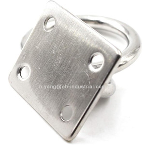 Plaque <span class=keywords><strong>de</strong></span> fixation <span class=keywords><strong>d</strong></span>'ancrage marine 5/16" (8 mm) en acier inoxydable 304 avec anneau, idéale pour l'ancrage et la quille - Product Image 3