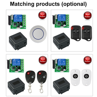 Interruptor de Control Remoto Inalámbrico RF de 1 Canal con Relé de 10A y DC12V, Transmisor con Módulo Receptor de 433mhz y Control Remoto LED