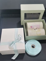 Scatola Regalo di Lusso in Cartone Rigido Personalizzata con Finestra sul Coperchio, Materiali Riciclati, Rivestimento in Spugna per Matrimoni, Compleanni, Anniversari, Vendita all'Ingrosso