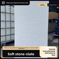 Revêtement mural flexible en pierre souple style ardoise pour extérieur, murs décoratifs, faux roche, grandes dalles, finition porcelaine, salle de bain