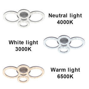 Zèle éclairage décoration Dimmable acrylique luminaire led plafonnier pour chambre avec télécommande - Product Image 4