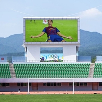 Layar LED P10 Luar Ruangan untuk Iklan Digital Billboard, Panel Layar TV Tetap Kustom Warna Lengkap Langsung dari Pabrik, Kecerahan 5000cd