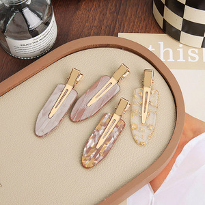 Kinling OEM diseño Vintage ácido acético lado Corea del Sur Internet celebridad Simple Ins sin costuras flequillo pinza de pelo - Product Image 3