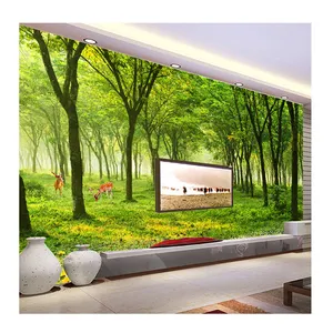 Komnni Custom Elk Formaat Muurschildering Behang 3d Natuur Landschap Groene Boom Muur Papier Woonkamer Tv Bank Achtergrond Muurschilderingen Decor