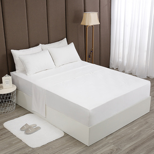 Khách sạn cung <span class=keywords><strong>c</strong></span>ấp một <span class=keywords><strong>c</strong></span>ửa mua sắm 100% bông khách sạn tấm ga trải giường nhãn tùy chỉnh thoải mái Trắng Khăn trải giường cho khách sạn - Product Image 6