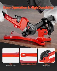 Étau portable de qualité industrielle VEVOR en aluminium léger, capacité de serrage de 1/8 à 1-1/2 pouces pour la plomberie sur site et le travail des tuyaux - Product Image 3